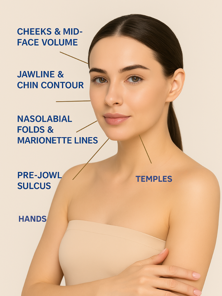 Areas We Treat with Radiesse