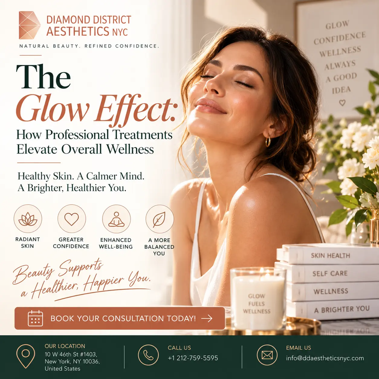Professional glow from aesthetic treatments that support wellness