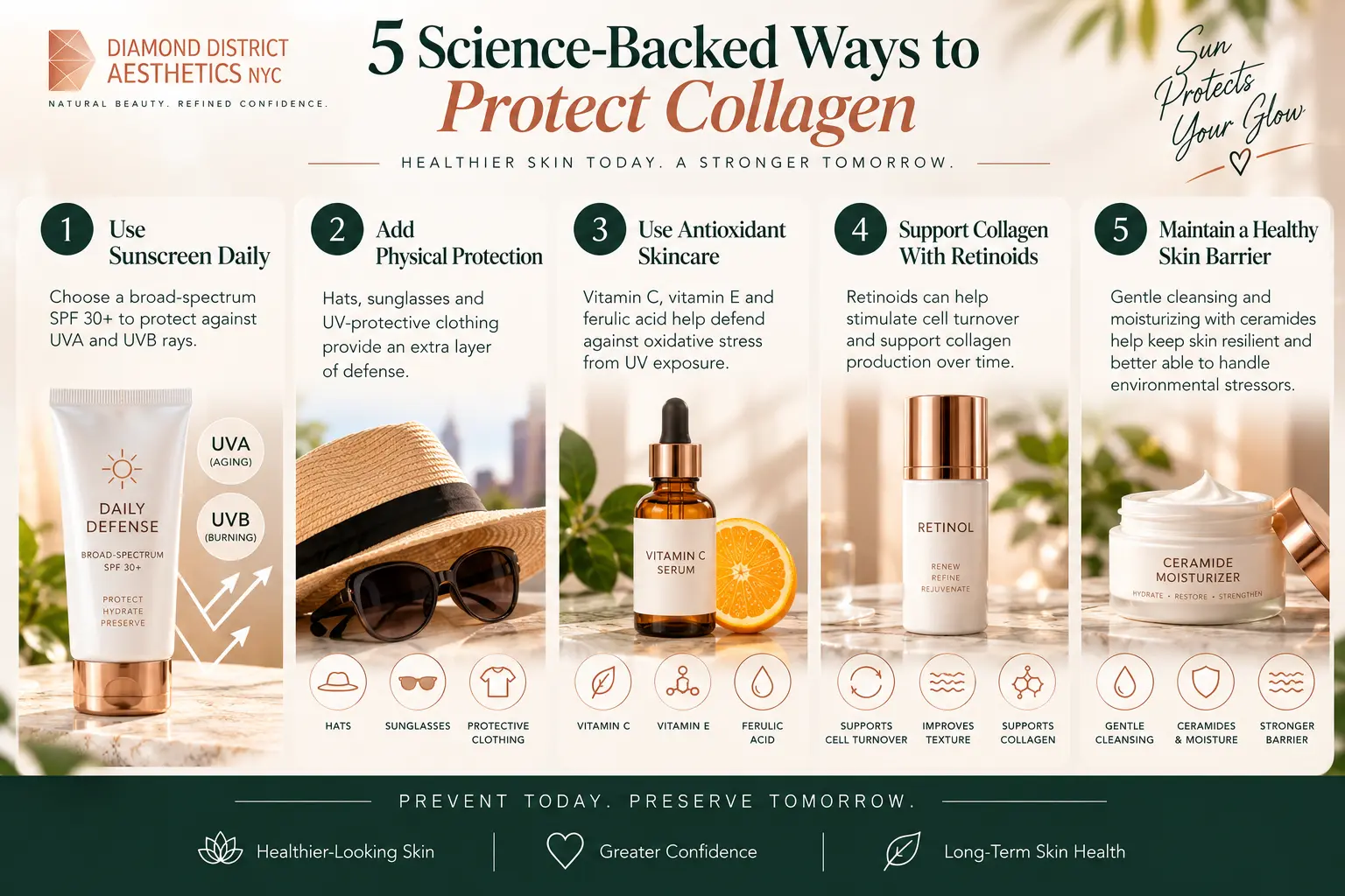 uv-damage-collagen-breakdown-protection-tips Science-backed ways to protect collagen from UV damage with sunscreen, antioxidants, retinoids, and barrier care